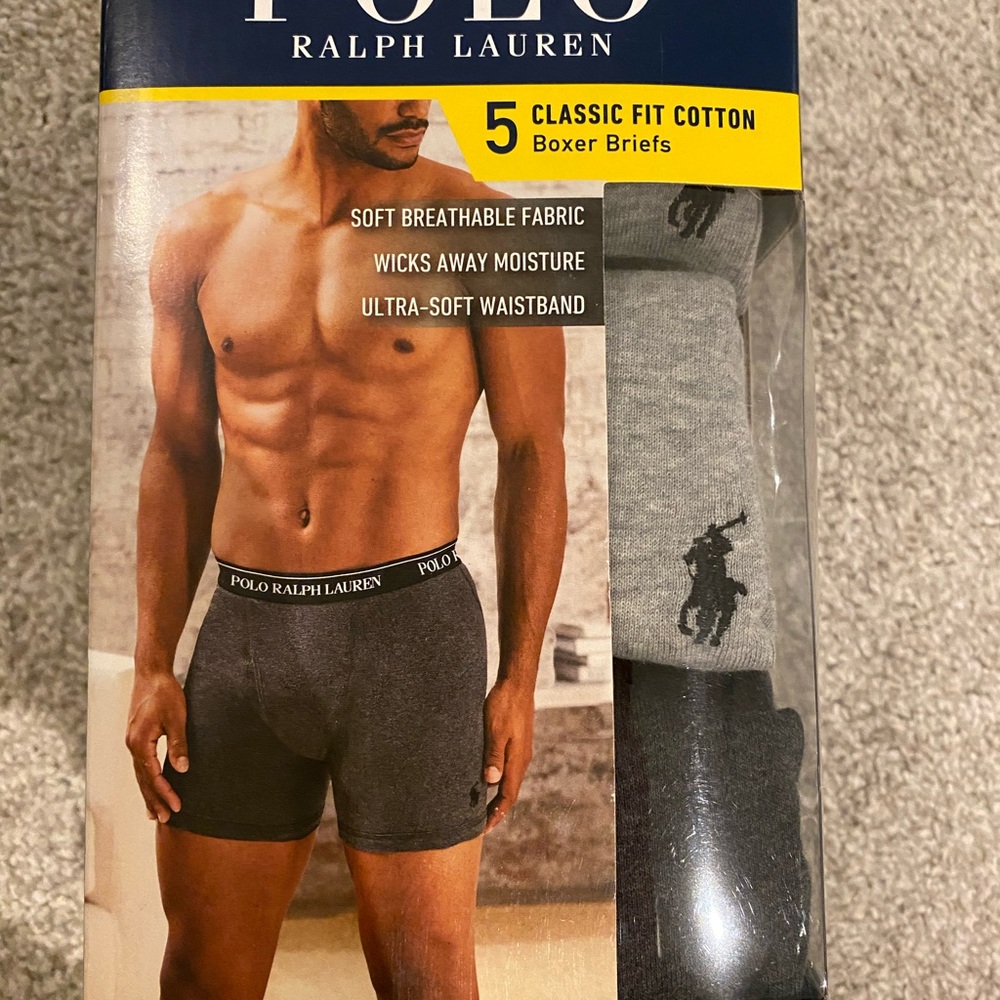 Polo Ralph Lauren  Classic Fit Boxer Brief, Pack of 5, Size Small, NWT